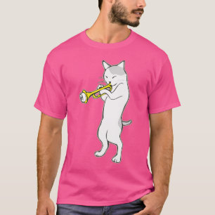 Jazz Shirt Trompet Shirt Kat Spelen Trompet Ja