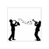 jazz silhouette musicus trumpet rubberstempel (Afrduk)