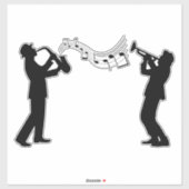 jazz-silhouette-muzikant-trompet sticker (Vel)