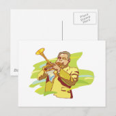 jazz soul artiest briefkaart (Voorkant / Achterkant)