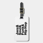 Jazz & Soul & Funk & Hip Hop Bagagelabel (Voorkant verticaal)