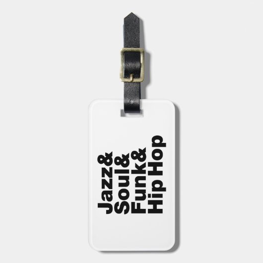 Jazz & Soul & Funk & Hip Hop Bagagelabel (Voorkant verticaal)