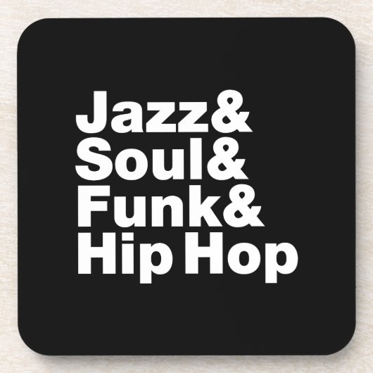 Jazz & Soul & Funk & Hip Hop Bier Onderzetter (Voorkant)