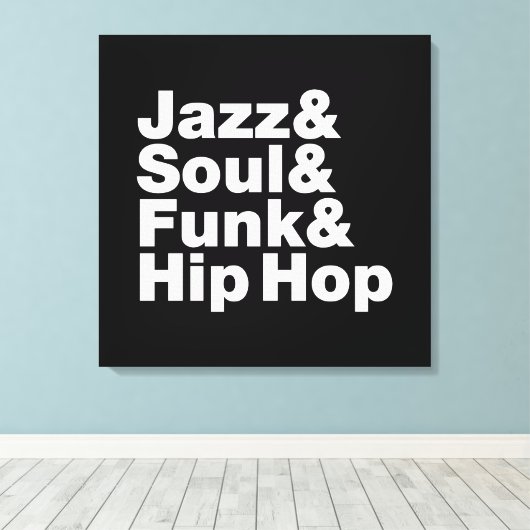 Jazz & Soul & Funk & Hip Hop Canvas Afdruk (Insitu (Houten vloer))