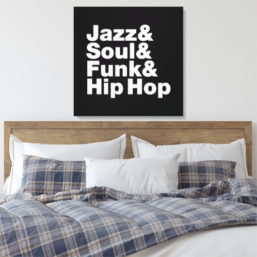 Jazz & Soul & Funk & Hip Hop Canvas Afdruk (Insitu (Slaapkamer))