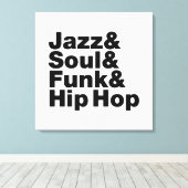 Jazz & Soul & Funk & Hip Hop Canvas Afdruk (Insitu (Houten vloer))
