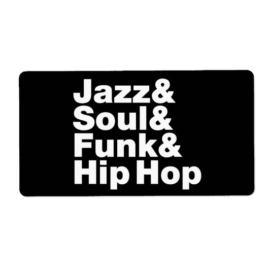 Jazz & Soul & Funk & Hip Hop Etiket (Voorkant)