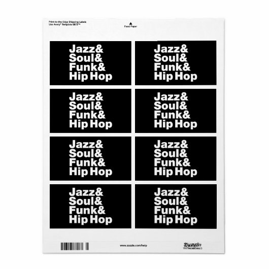 Jazz & Soul & Funk & Hip Hop Etiket (Full Sheet)