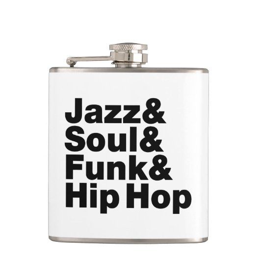 Jazz & Soul & Funk & Hip Hop Heupfles (Voorkant)