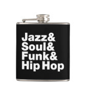 Jazz & Soul & Funk & Hip Hop Heupfles (Voorkant)