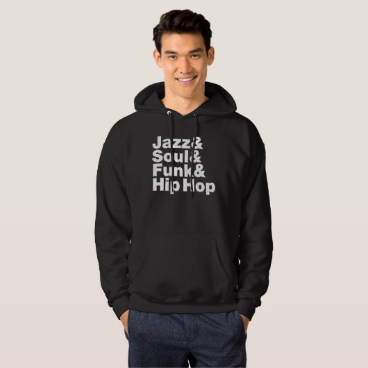 Jazz & Soul & Funk & Hip Hop Hoodie (Voorkant volledig)