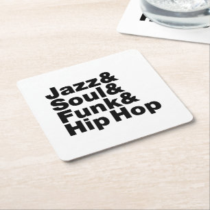 Jazz & Soul & Funk & Hip Hop Kartonnen Onderzetters