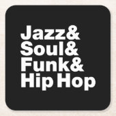 Jazz & Soul & Funk & Hip Hop Kartonnen Onderzetters (Voorkant)