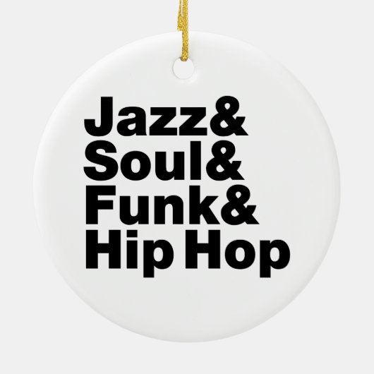 Jazz & Soul & Funk & Hip Hop Keramisch Ornament (Achterkant)