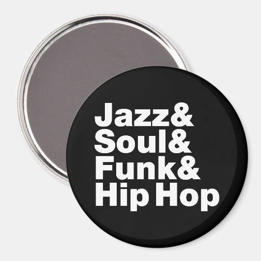 Jazz & Soul & Funk & Hip Hop Magneet (Voorkant / Achterkant)