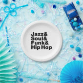 Jazz & Soul & Funk & Hip Hop Papieren Bordje (Feest)