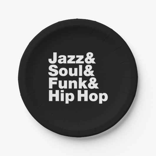 Jazz & Soul & Funk & Hip Hop Papieren Bordje (Voorkant)