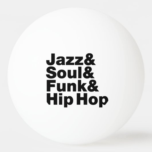 Jazz & Soul & Funk & Hip Hop Pingpongbal (Voorkant)