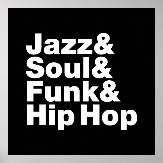 Jazz & Soul & Funk & Hip Hop Poster (Voorkant)