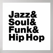 Jazz & Soul & Funk & Hip Hop Poster (Voorkant)