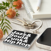 Jazz & Soul & Funk & Hip Hop Sleutelhanger (Voorkant Rechts)