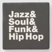 Jazz & Soul & Funk & Hip Hop Stenen Onderzetter (Voorkant)