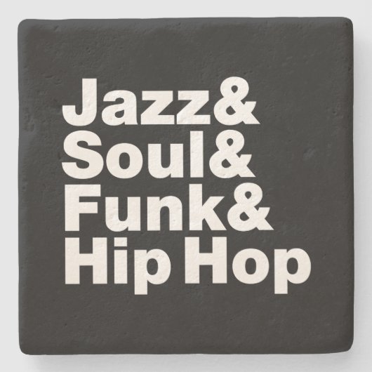 Jazz & Soul & Funk & Hip Hop Stenen Onderzetter (Voorkant)