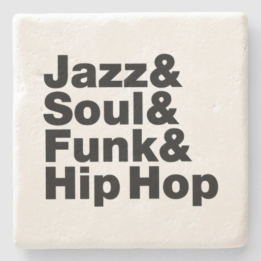 Jazz & Soul & Funk & Hip Hop Stenen Onderzetter (Voorkant)