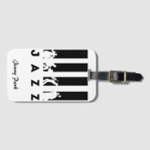 Jazz spelers gepersonaliseerd bagagelabel (Voorkant (horizontaal))