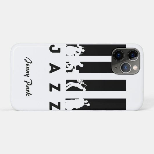 Jazz spelers gepersonaliseerd Case-Mate iPhone case (Achterkant (horizontaal))