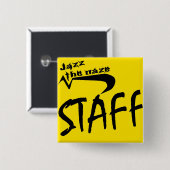 jazz staff vierkante button 5,1 cm (Voorkant /achterkant)