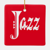 Jazz-teken Keramisch Ornament (Achterkant)