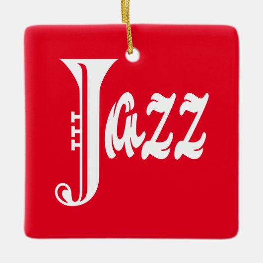 Jazz-teken Keramisch Ornament (Voorkant)