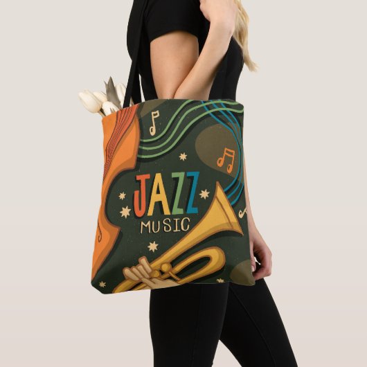 Jazz Theme Music New Orleans Tote Bag (Dichtbij)