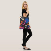 Jazz Theme Saxophone Music Tote Bag (Op model)