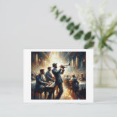 Jazz Trio, Briefkaart (Staand voorkant)