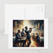 Jazz Trio, Briefkaart (Voorkant / Achterkant)