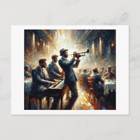 Jazz Trio, Briefkaart (Voorkant)