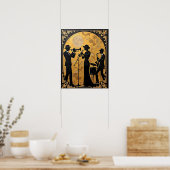 Jazz Trio in Goud Poster (Keuken)