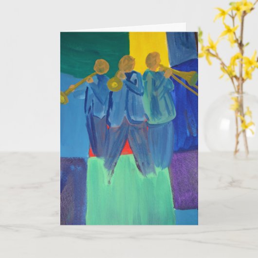 jazz trio kaart (Gele Bloem)