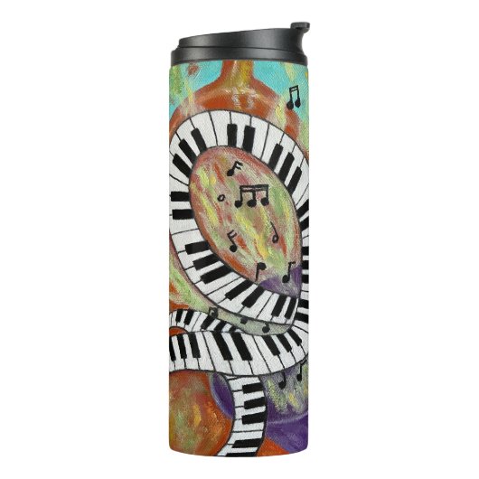 Jazz Trio Thermal Tumbler Thermosbeker (Gedraaid links)