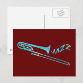 Jazz Trombone Briefkaart (Voorkant / Achterkant)
