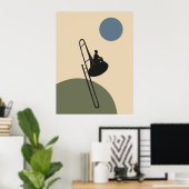 Jazz Trombone Print | Bauhaus Muziek (Thuiskantoor)