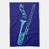 Jazz Trombone Theedoek (Verticaal)