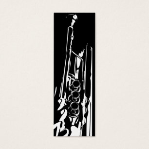 Jazz Trompet Bladwijzer Mini Visitekaartjes
