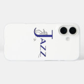 Jazz Trompet Blauwe Telefoonhoes Case-Mate iPhone Case (Achterkant (horizontaal))