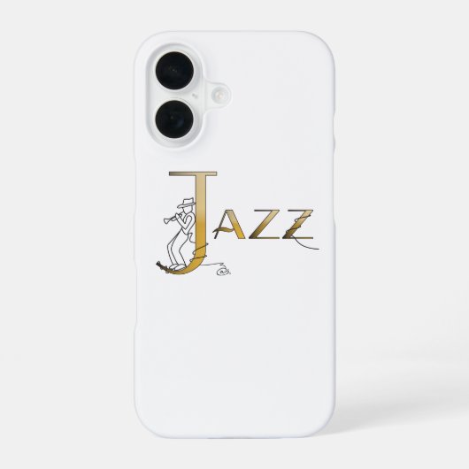 Jazz Trompet Gouden Hoesje iPhone 16 Hoesje (Achterkant)