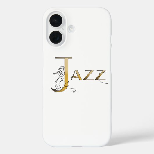 Jazz Trompet Gouden Telefoon Case (Achterkant)