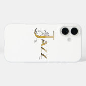 Jazz Trompet Gouden Telefoon Case (Achterkant (horizontaal))