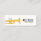 Jazz Trompet Muzikant Docent QR Code Mini Visitekaartje (Voorkant)